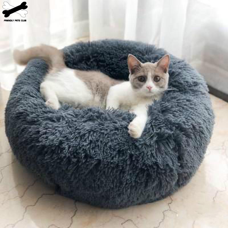 Ultra Soft Washable Round Pet Bed for Dogs & Cats