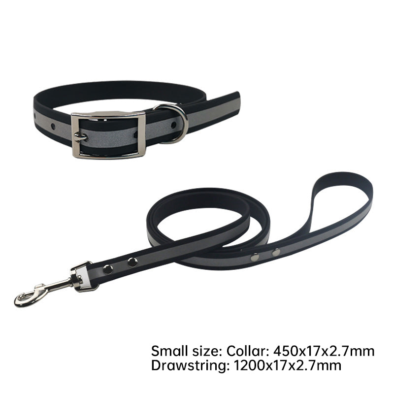 Night Reflective Dog Leash & Collar Strap Set