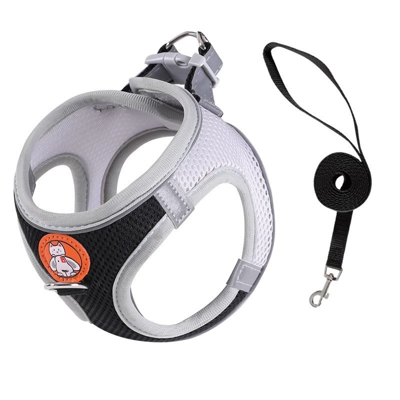 Reflective No-Choke Dog Leash & Harness Set