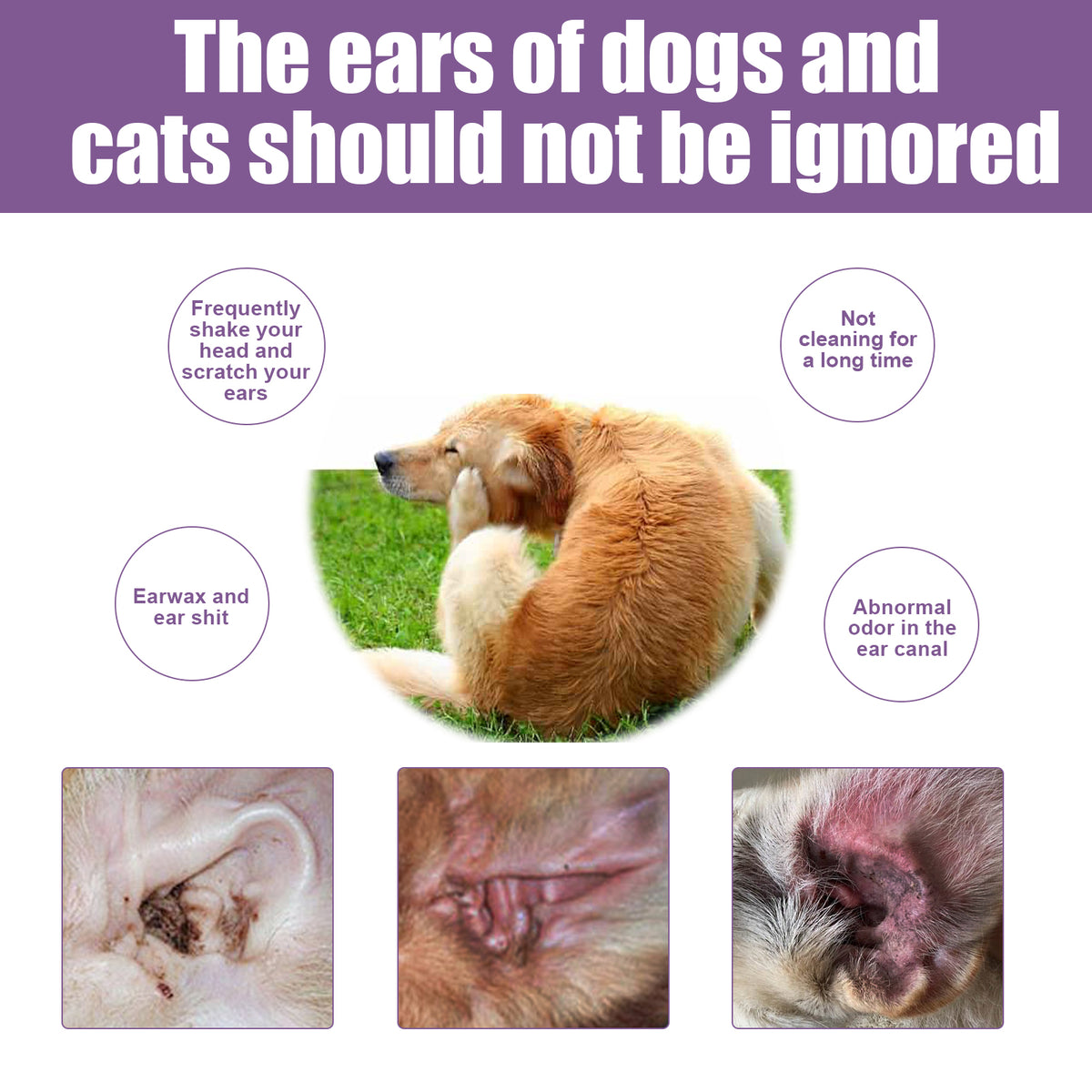 Ear Canal Cleaner & Earwax Removal Drops for Dogs & Cats