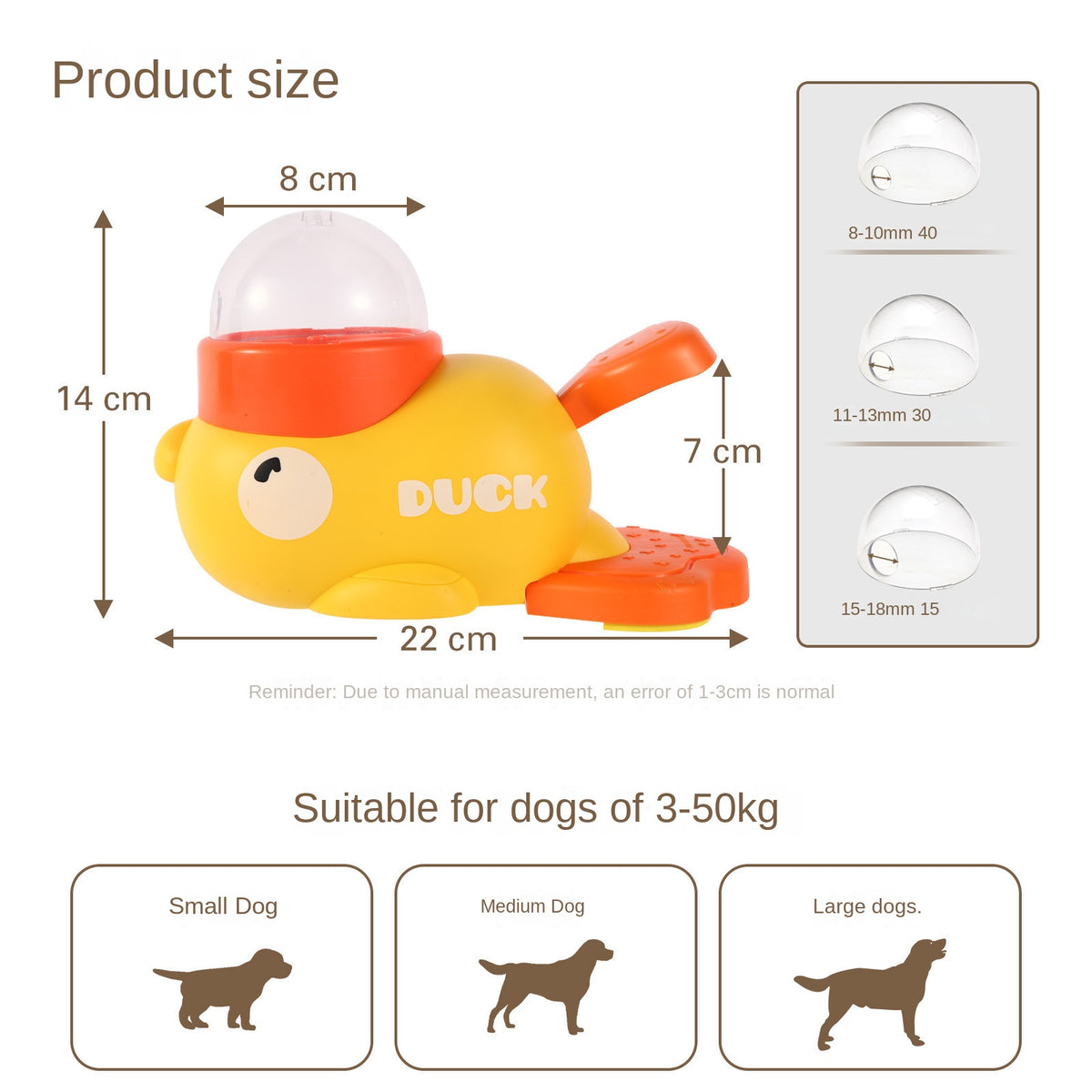 Treat Dispensing Duck Toy for Cats & Dogs
