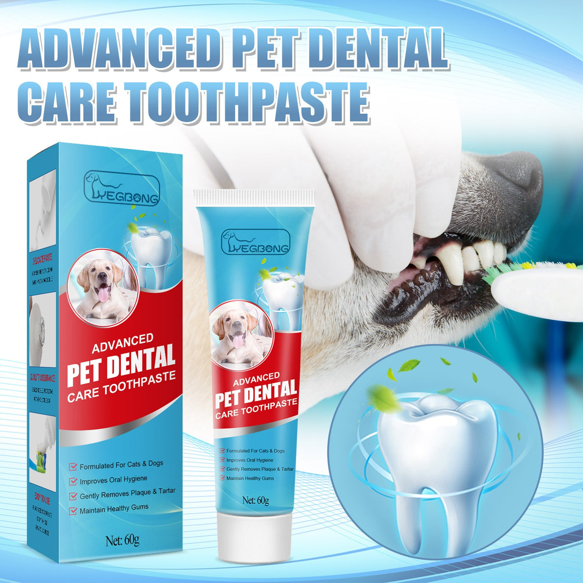 Edible Toothpaste for Dogs & Cats — Fresh Breath & Clean Teeth