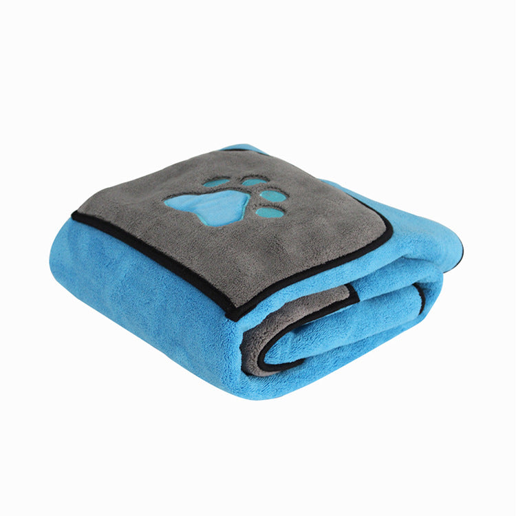 Double-Sided Ultra-Fine Absorbent Fiber Dog Bath Towel Cat Bathrobe Blanket Dual-Use Pet Supplies