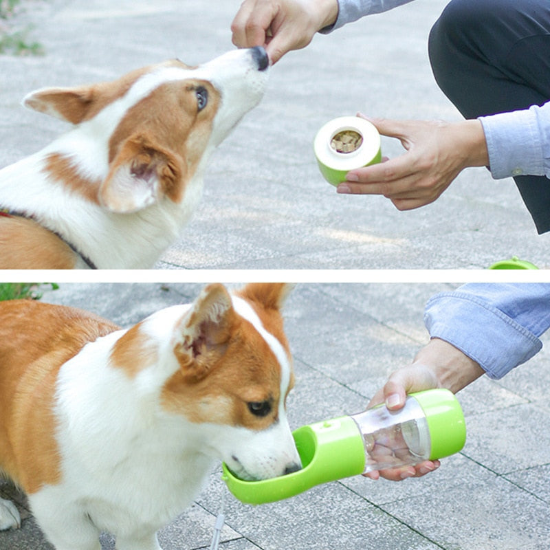 Portable Water Bottle & Feeder Bowl for Dogs & Cats