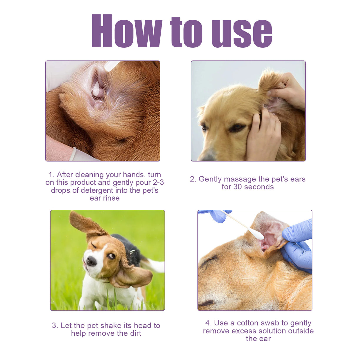 Ear Canal Cleaner & Earwax Removal Drops for Dogs & Cats