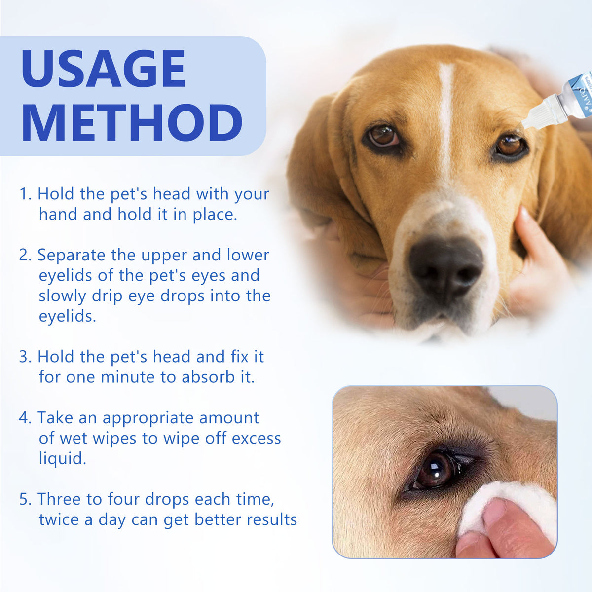 Eye Wash & Tear Stain Remover for Dogs & Cats