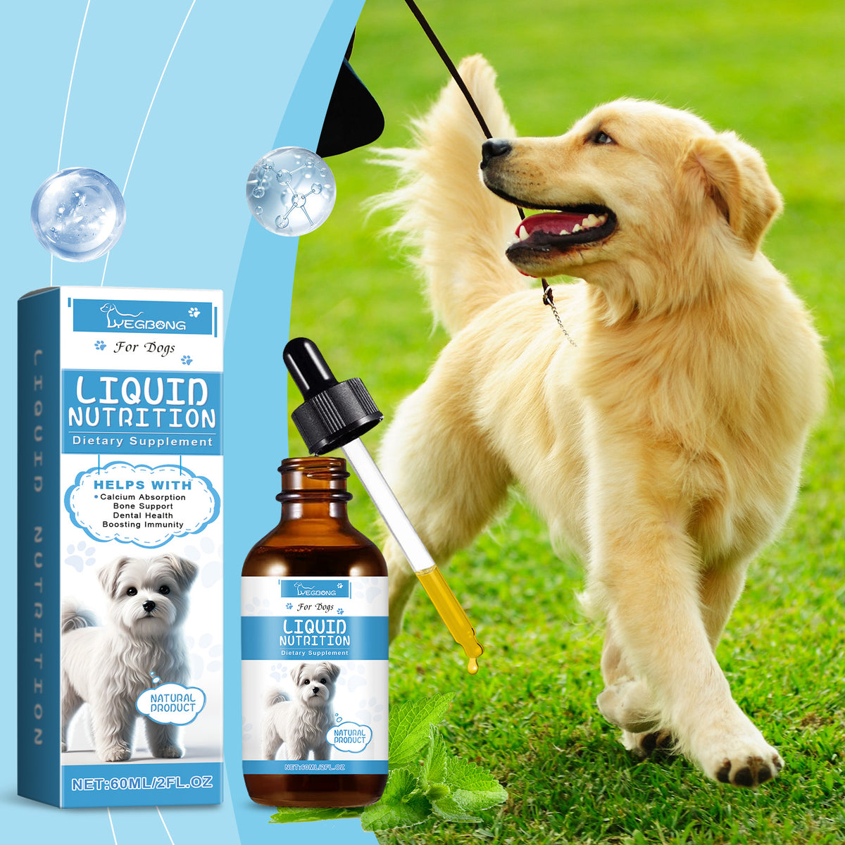 Immunity & Vitality Supplement Drops for Pets