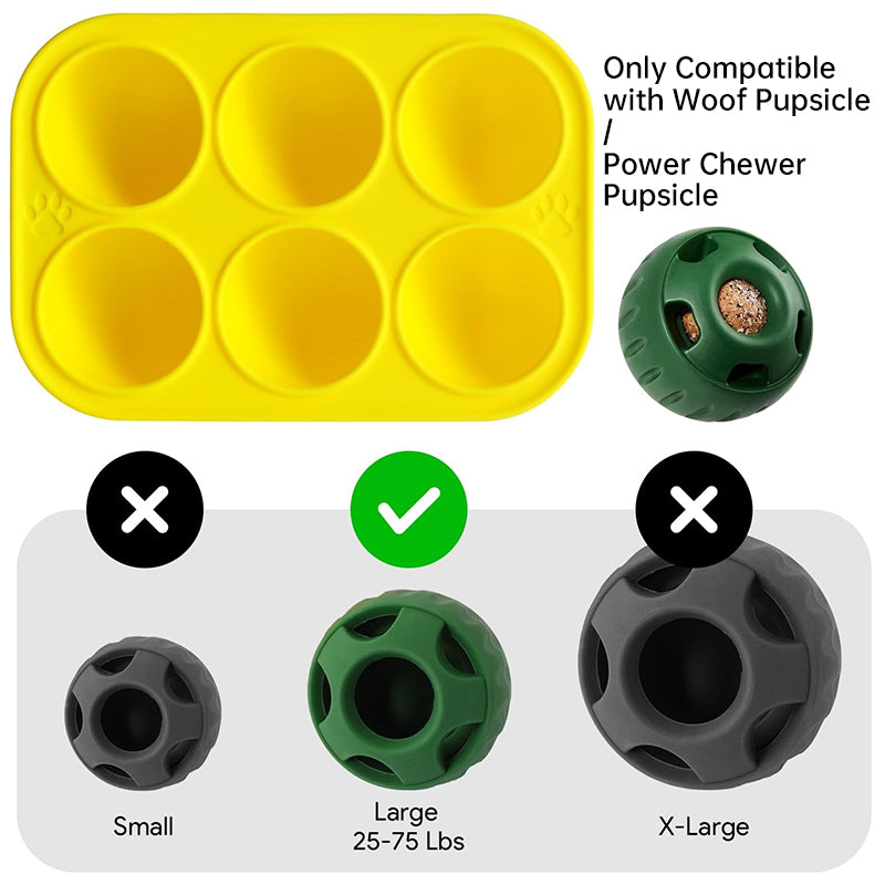 Silicone Frozen Treat Molds for Dogs — 6 Cavity