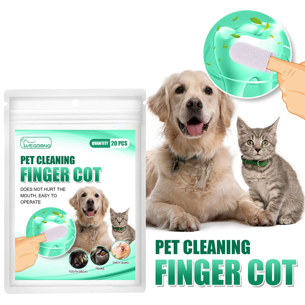 Tooth Cleaning Finger Sleeves for Dogs & Cats