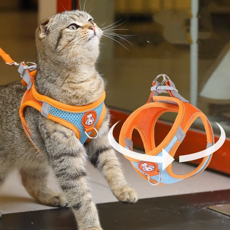 Reflective No-Choke Dog Leash & Harness Set