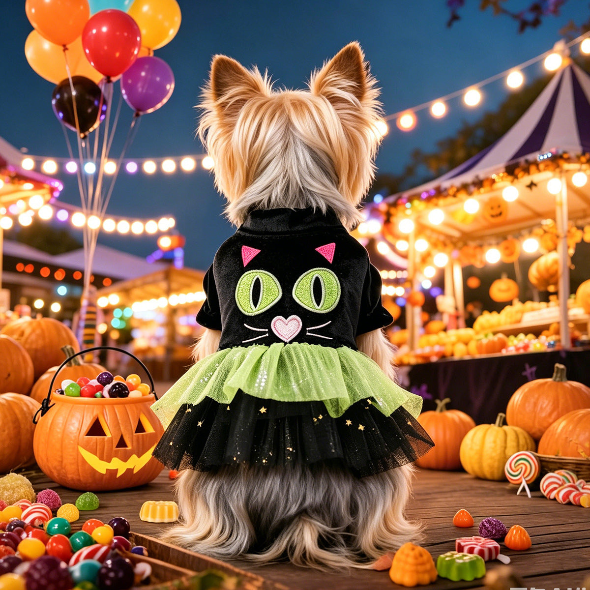 Halloween Tulle Dress for Small Dogs & Cats