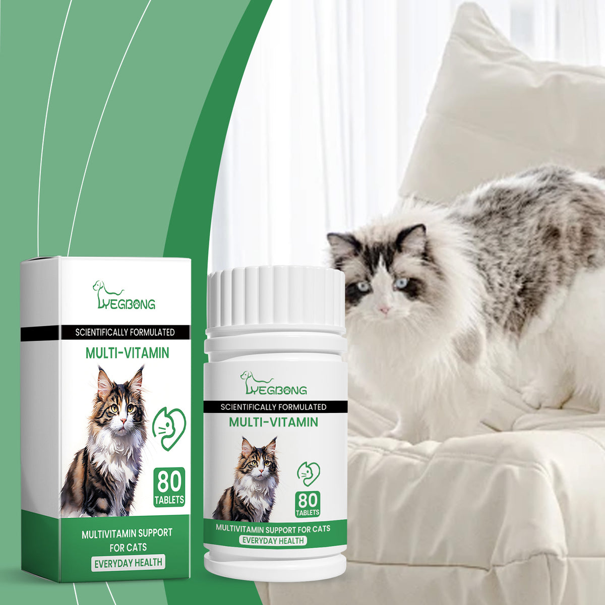 Daily Multivitamin Tablets for Cats