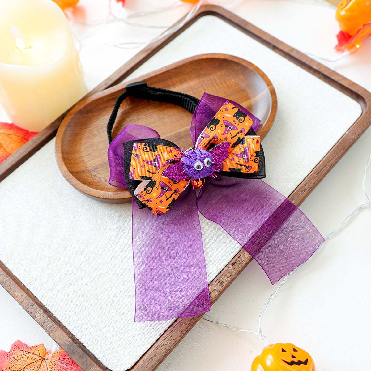 Pet Accessories Halloween Cartoon Ghost Scarf Collar Dog Cat Bow Tie Collar Drop Shipping