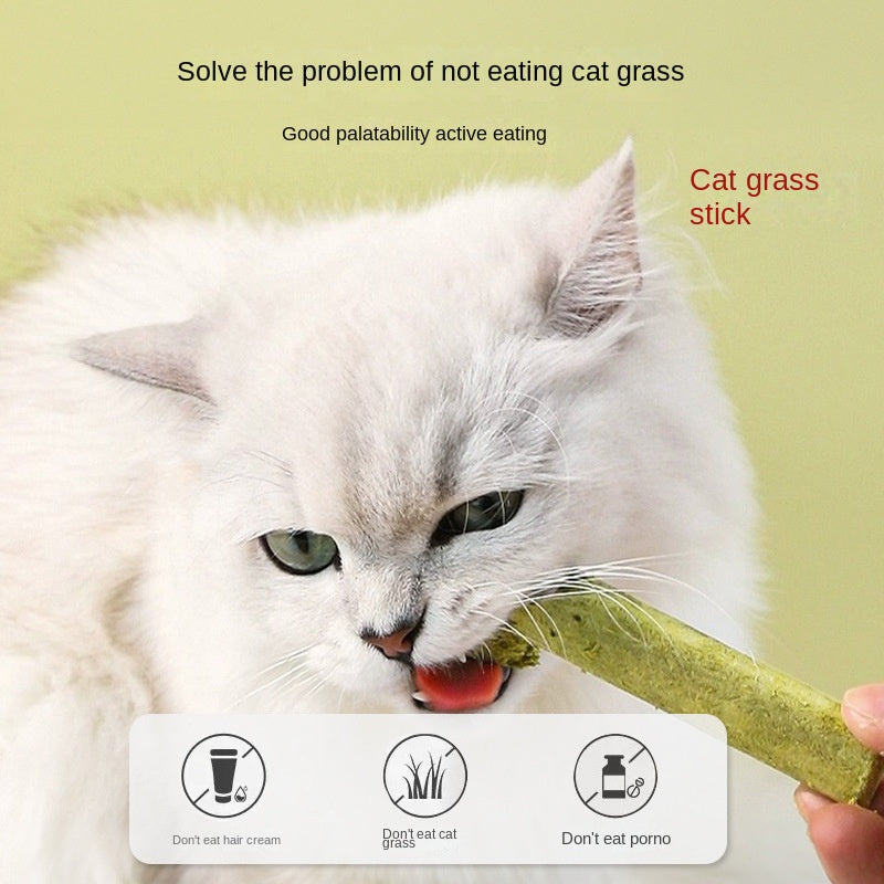 Cat Grass Teeth Cleaning Sticks with Chicken Flavor