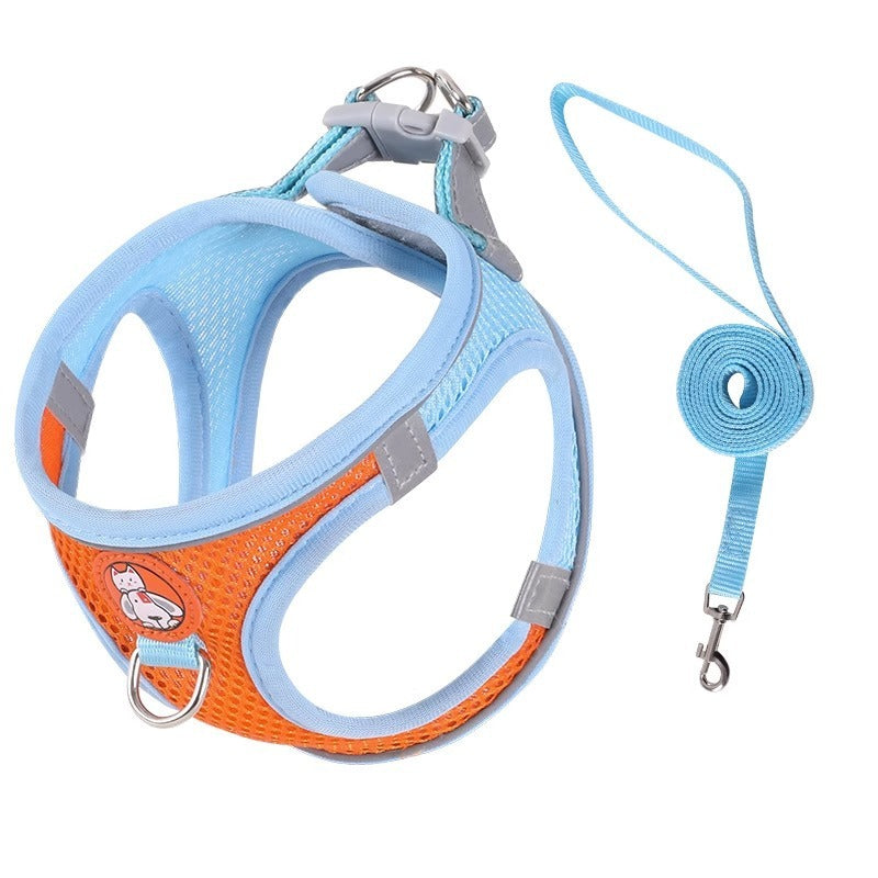 Reflective No-Choke Dog Leash & Harness Set
