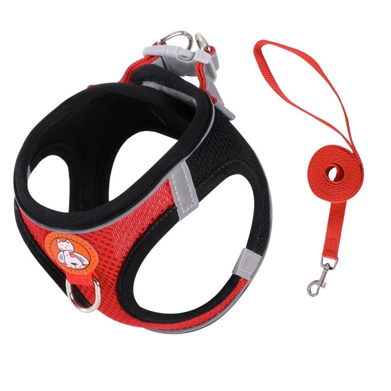 Reflective No-Choke Dog Leash & Harness Set