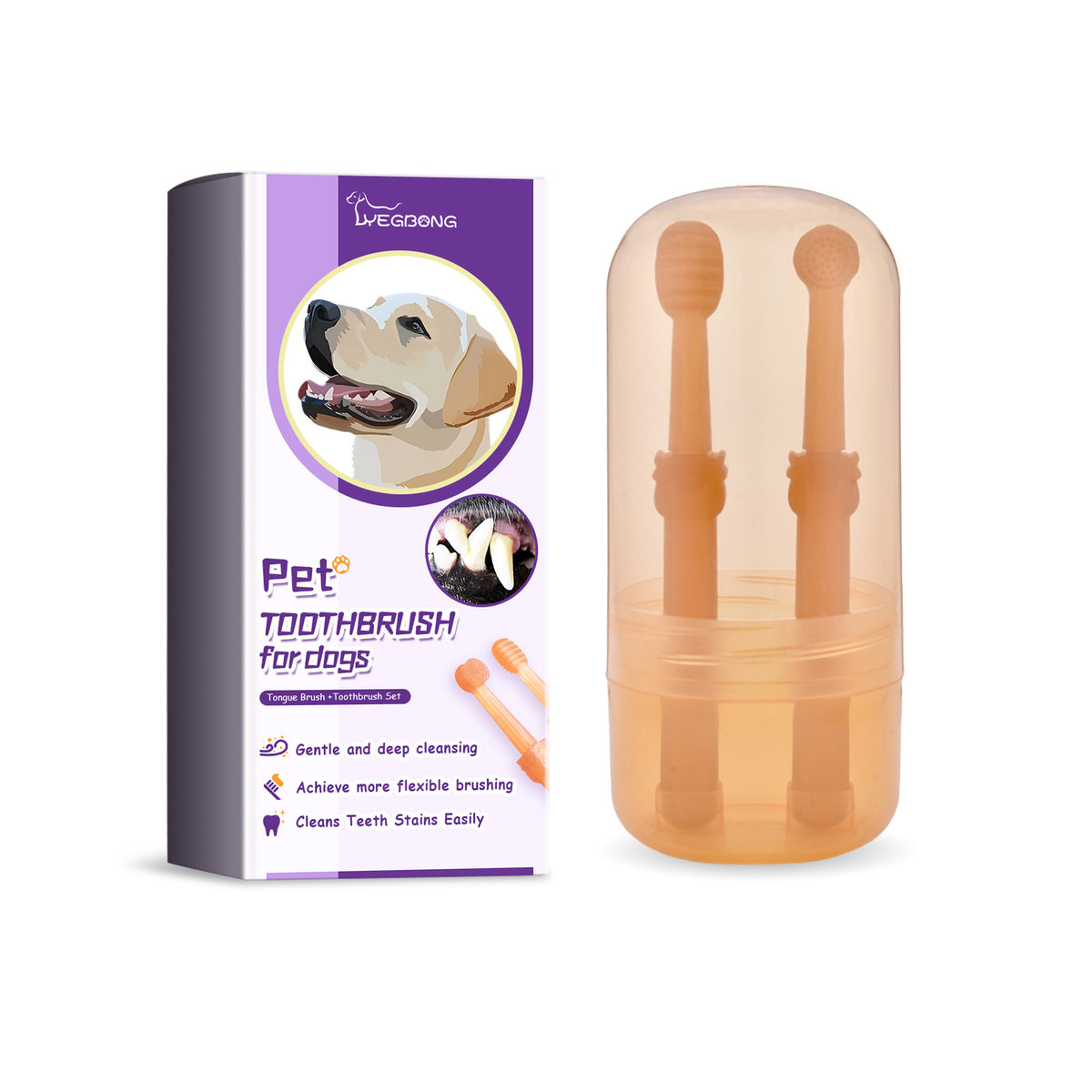 Dental Toothbrush for Dogs — Oral Care & Stain Removal