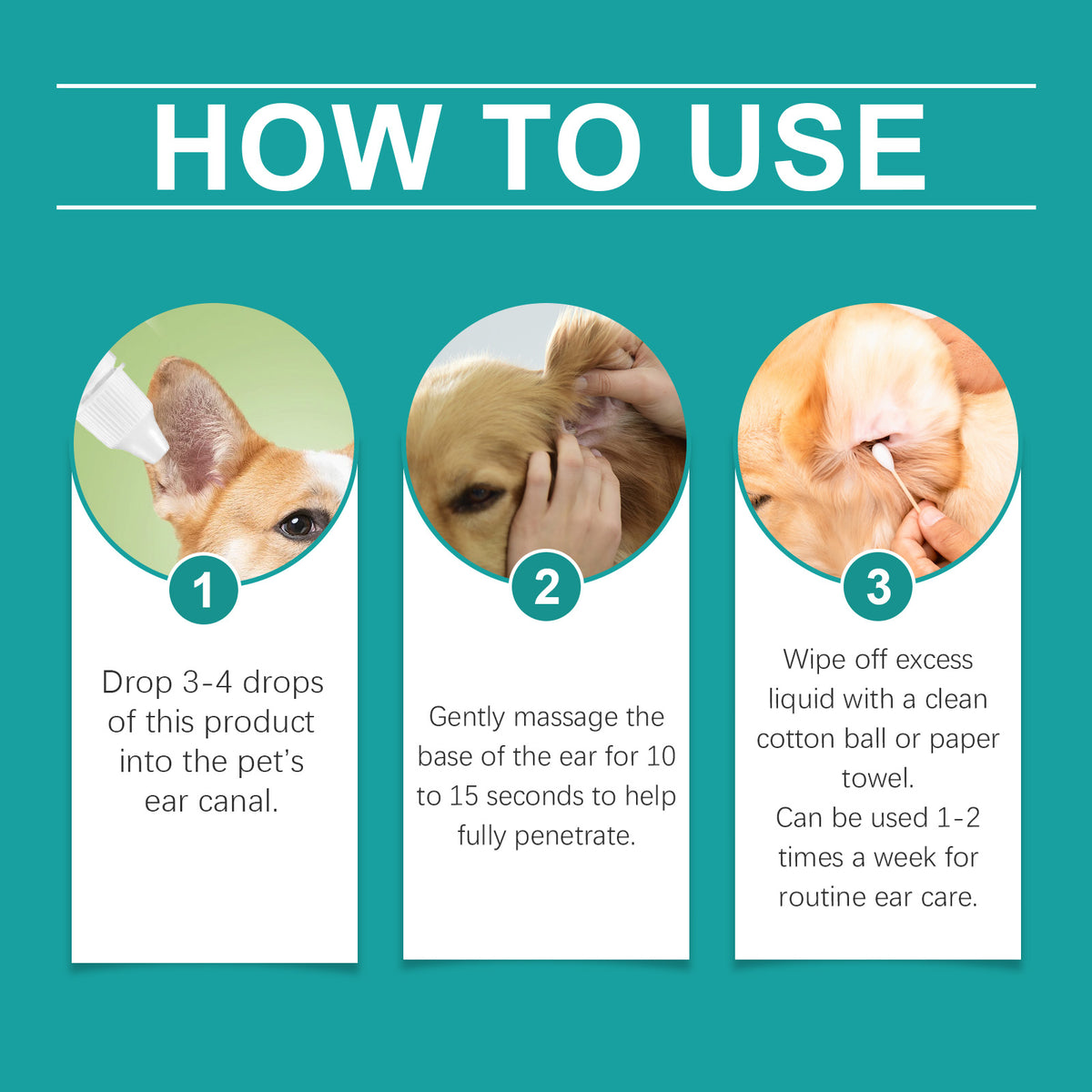 Soothing Ear Wash Drops for Dogs & Cats