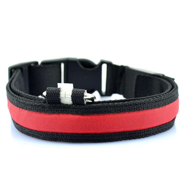LED Pet Luminous Collar USB Charging Collar Teddy Luminous Neck Sleeve Small Large Dog And Cat Supplies