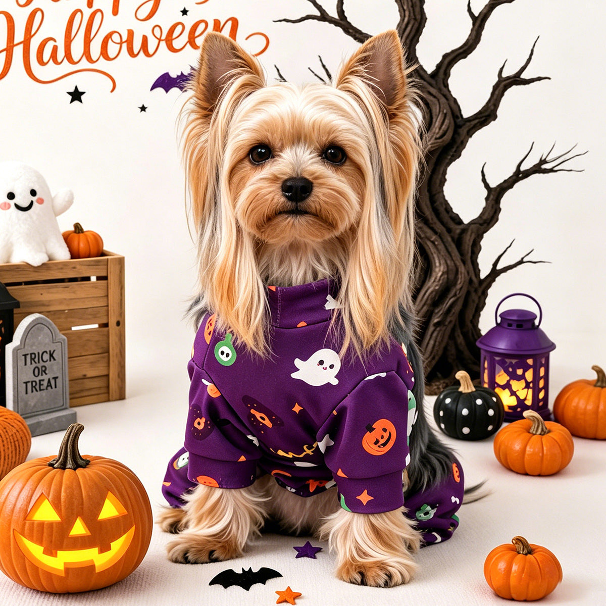 Halloween Cartoon Onesie Pajamas for Dogs & Cats