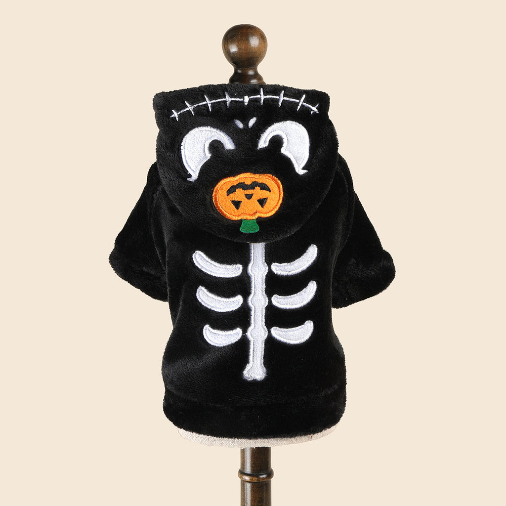 Halloween Skeleton Ghost Hoodie for Small Dogs & Cats