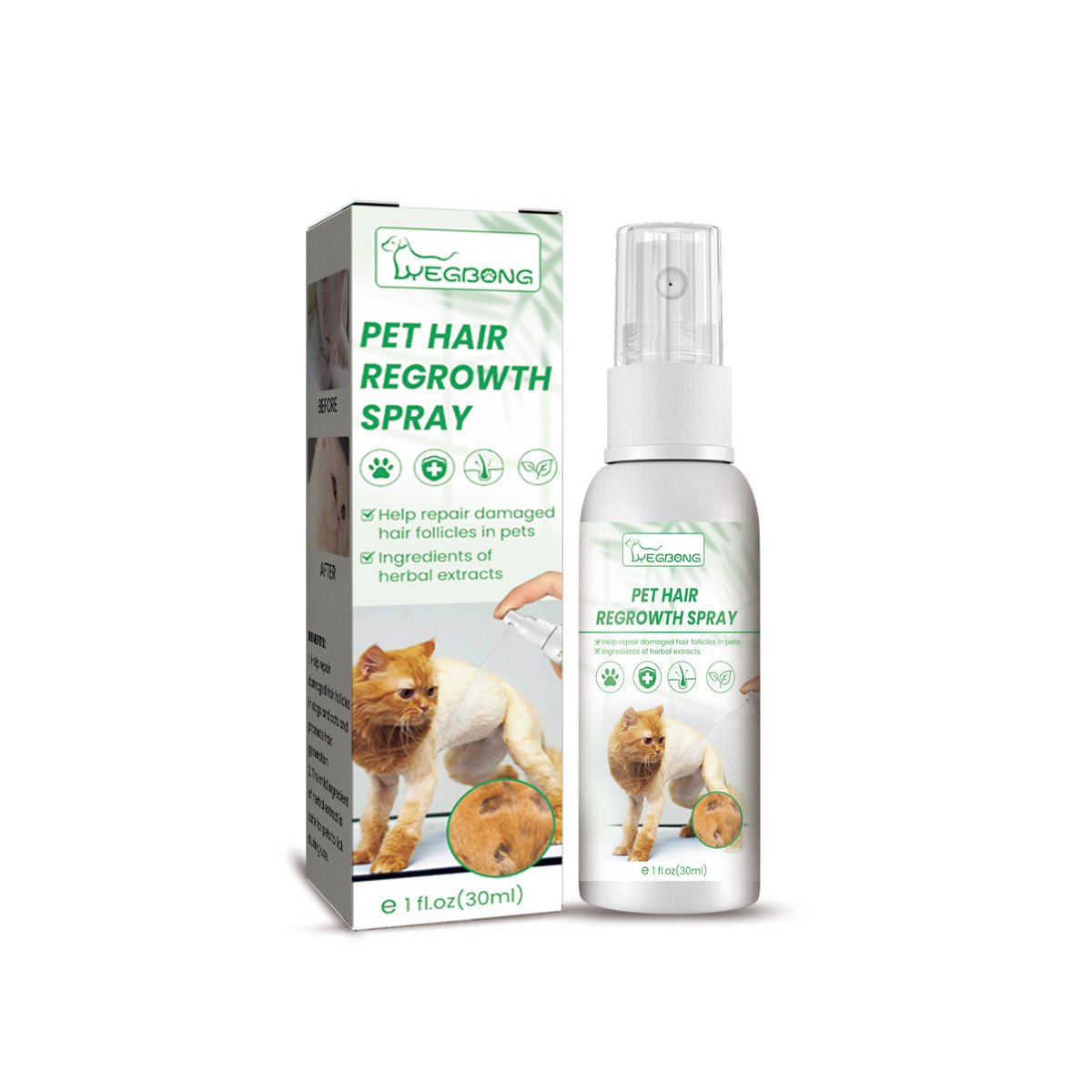Hair Growth & Repair Spray for Dogs & Cats