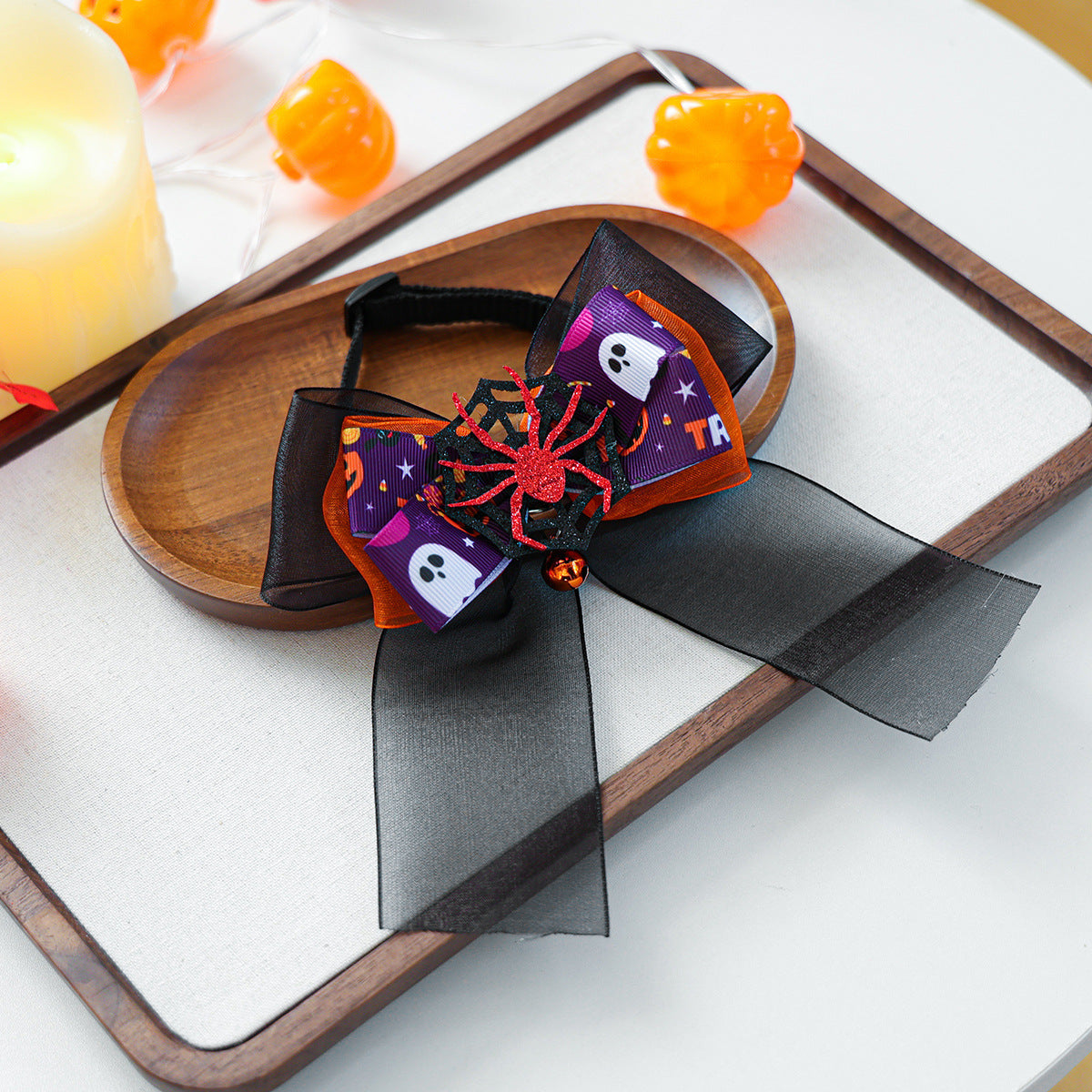 Pet Accessories Halloween Cartoon Ghost Scarf Collar Dog Cat Bow Tie Collar Drop Shipping