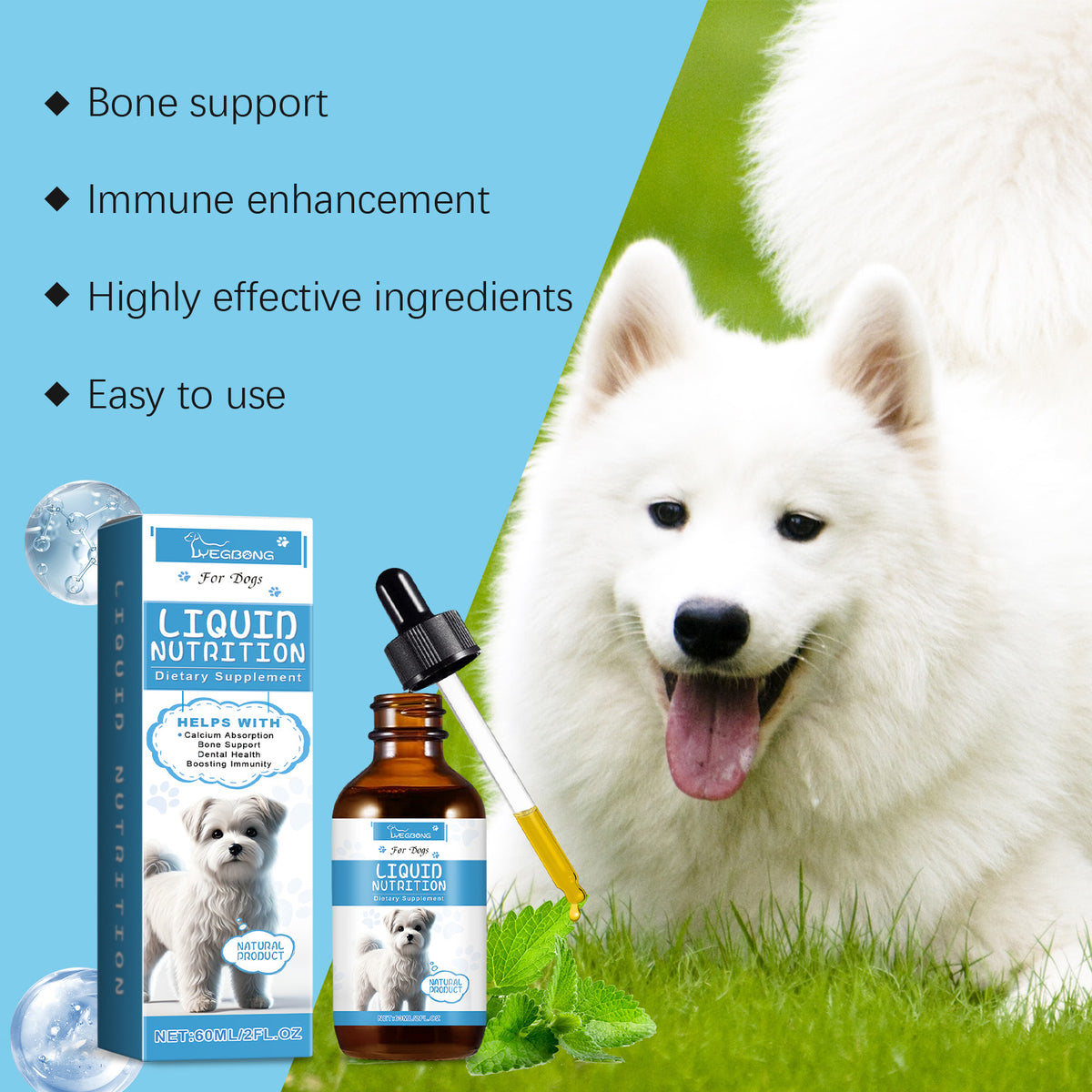 Immunity & Vitality Supplement Drops for Pets