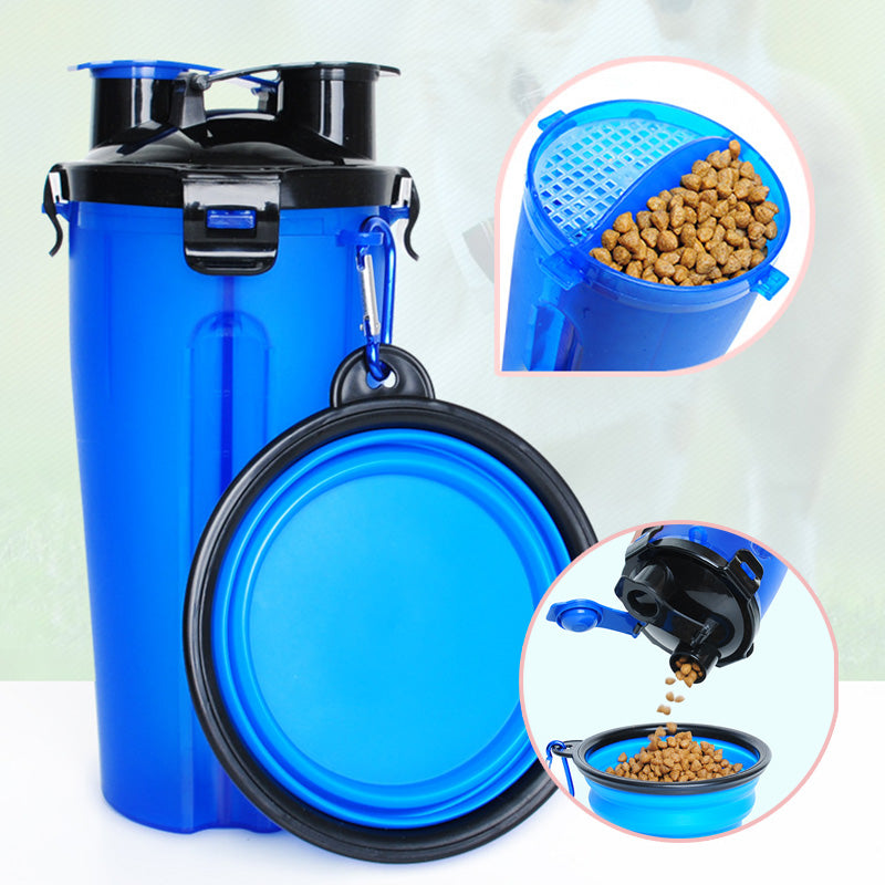 Portable Travel Food & Water Bottle for Dogs & Cats