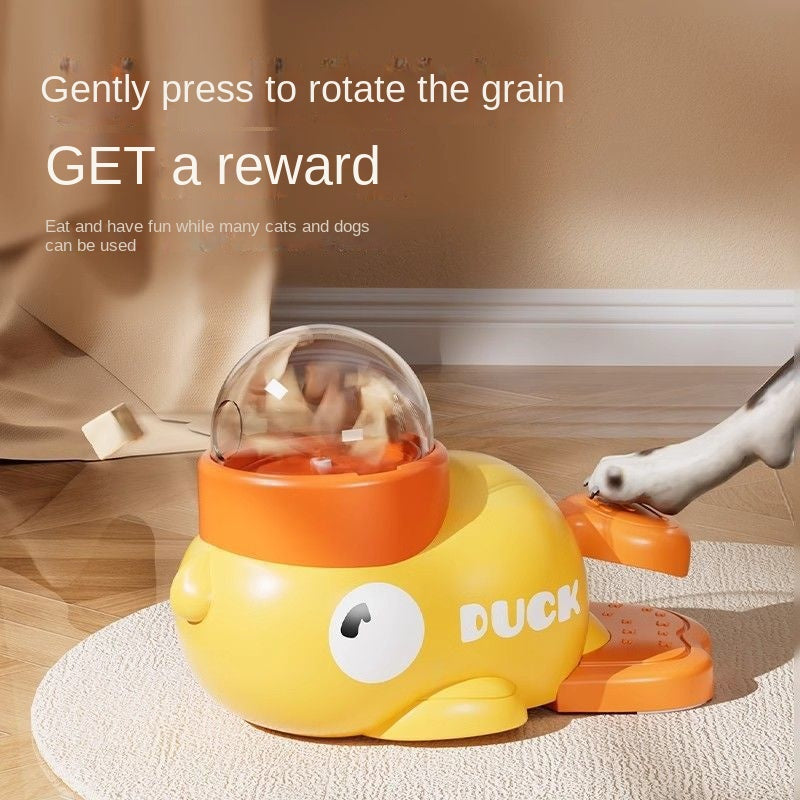 Treat Dispensing Duck Toy for Cats & Dogs