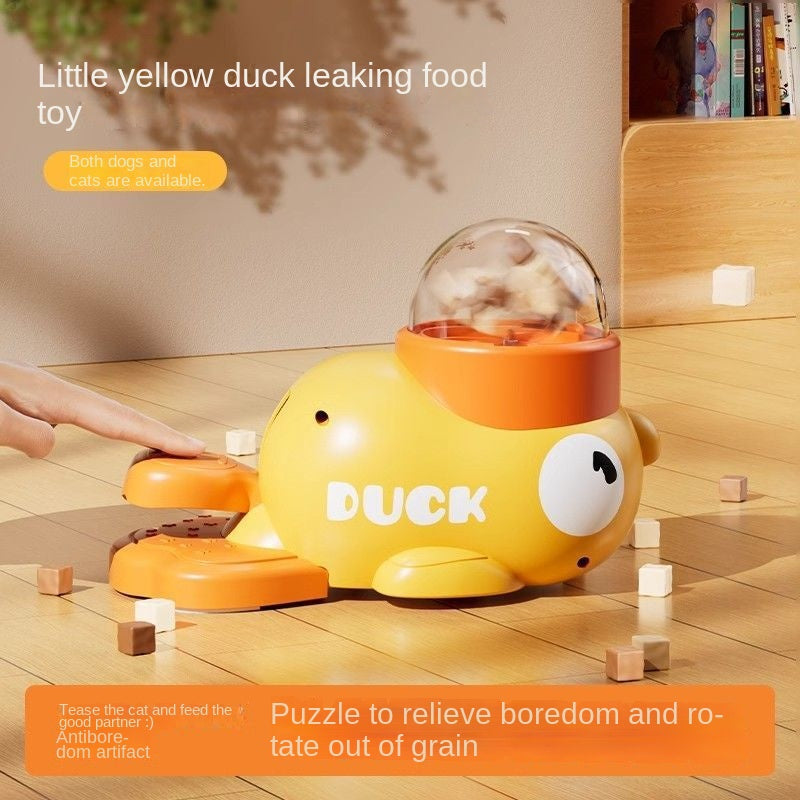 Treat Dispensing Duck Toy for Cats & Dogs