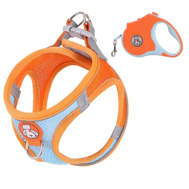 Reflective No-Choke Dog Leash & Harness Set