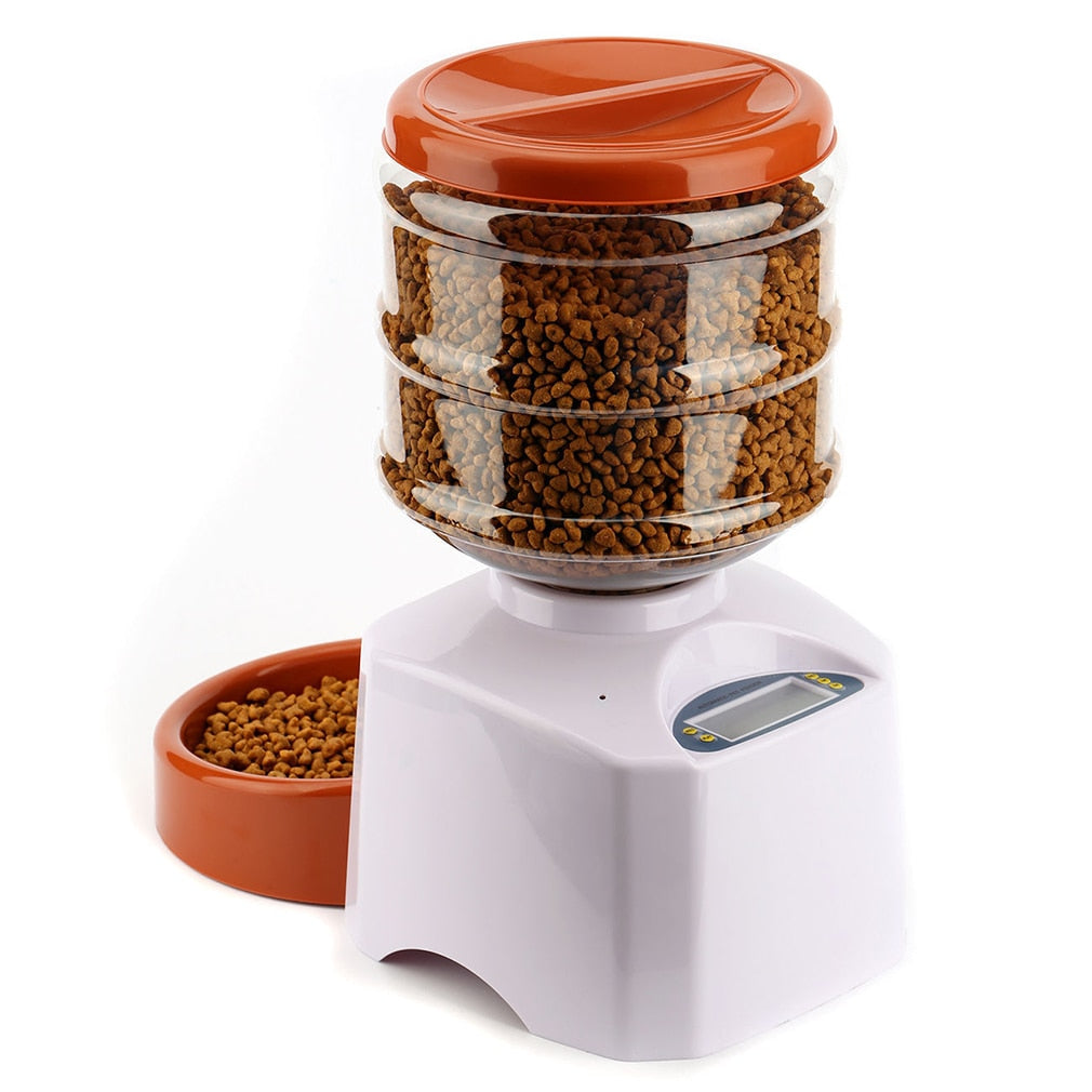 Automatic Pet Feeder with Voice Recording & LCD Screen
