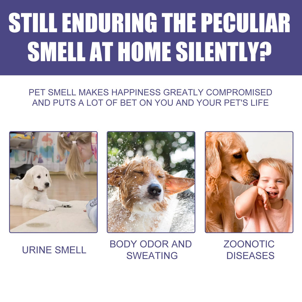 Pet Deodorant Spray for Cats and Dogs - Eliminates Odors, Urine Smell, Body Odor, and Feces Odor, Air Freshener Mist