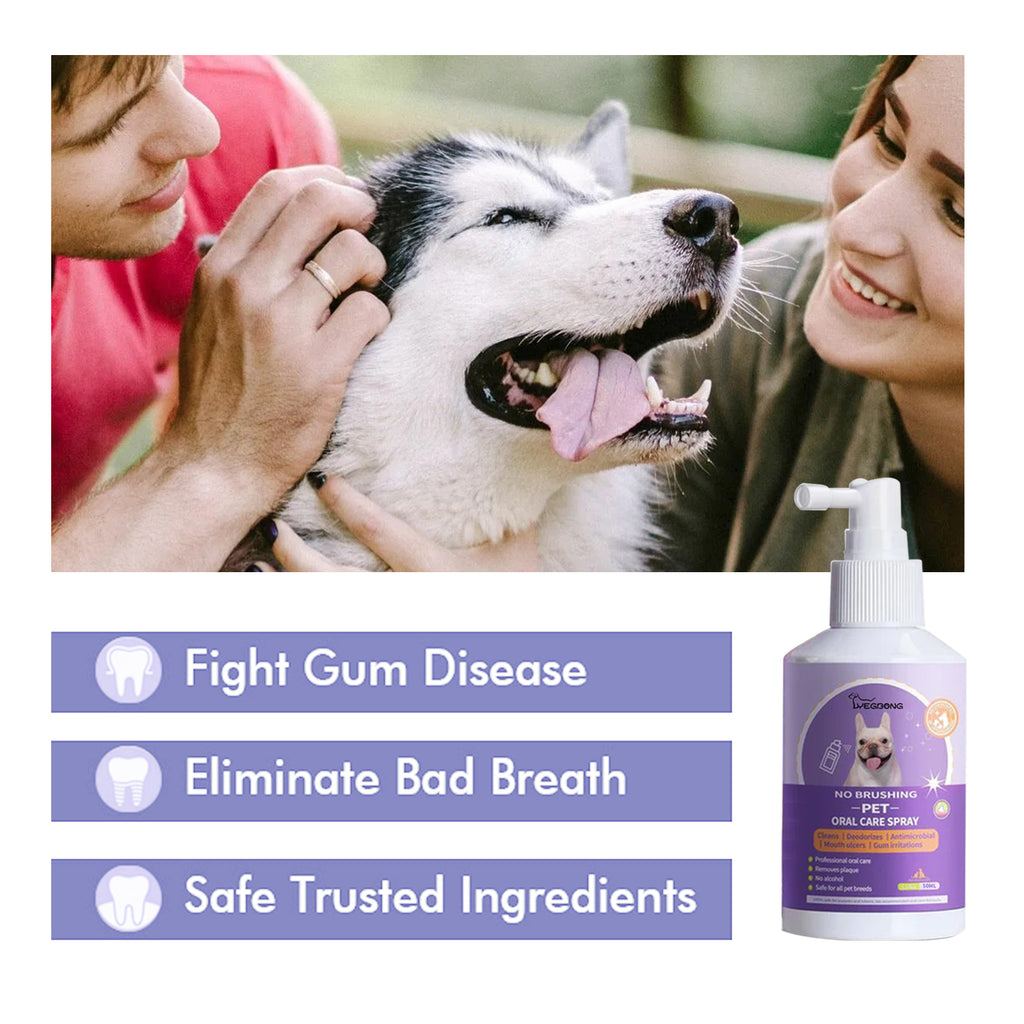 Yegbong Dog And Cat Tooth Cleaning Spray, Pet Mouth Cleaning Breath Fresh Deodorizing Cleaning Spray