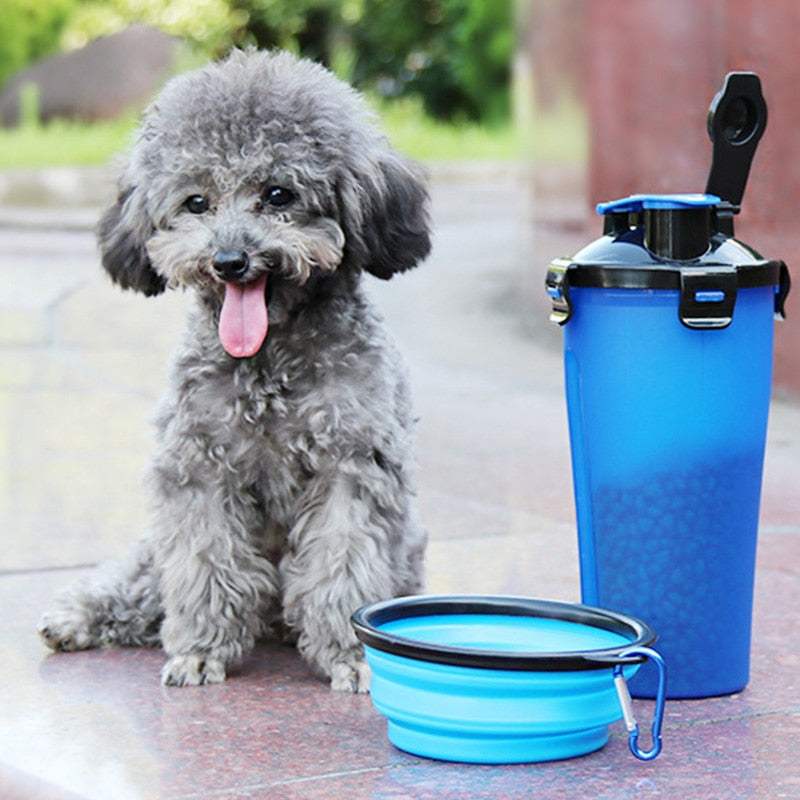 Portable Travel Food & Water Bottle for Dogs & Cats