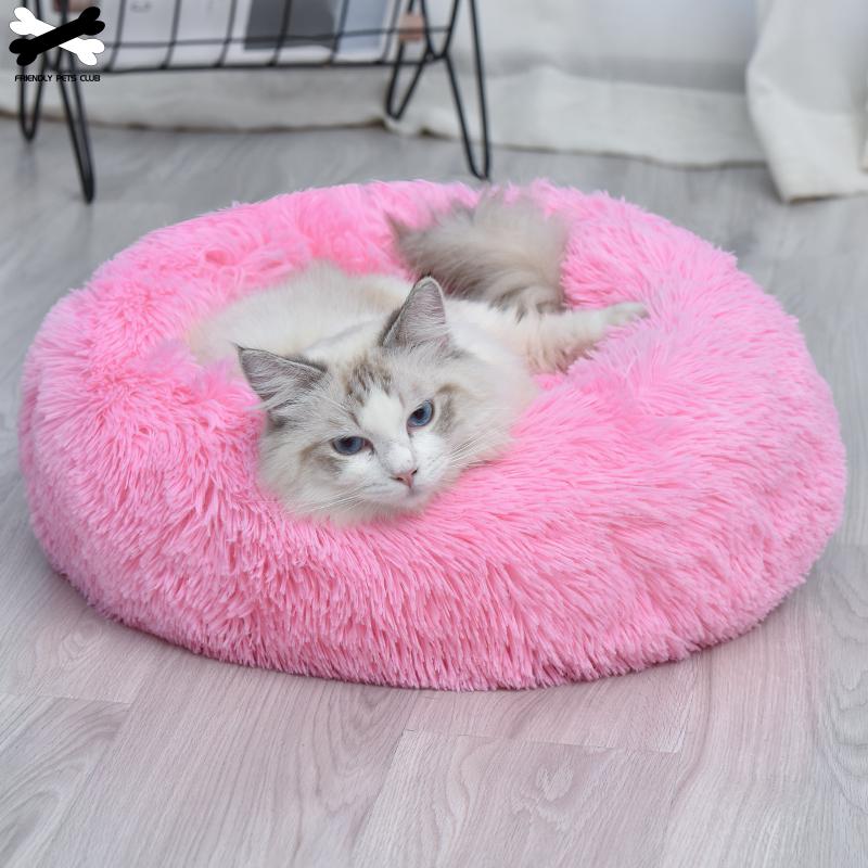 Ultra Soft Washable Round Pet Bed for Dogs & Cats