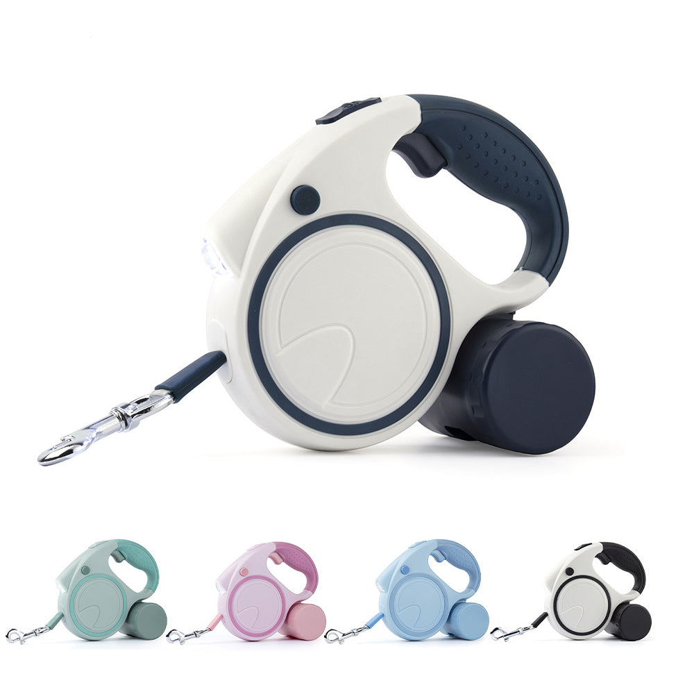 Retractable Dog & Cat Leash with Built-in Flashlight