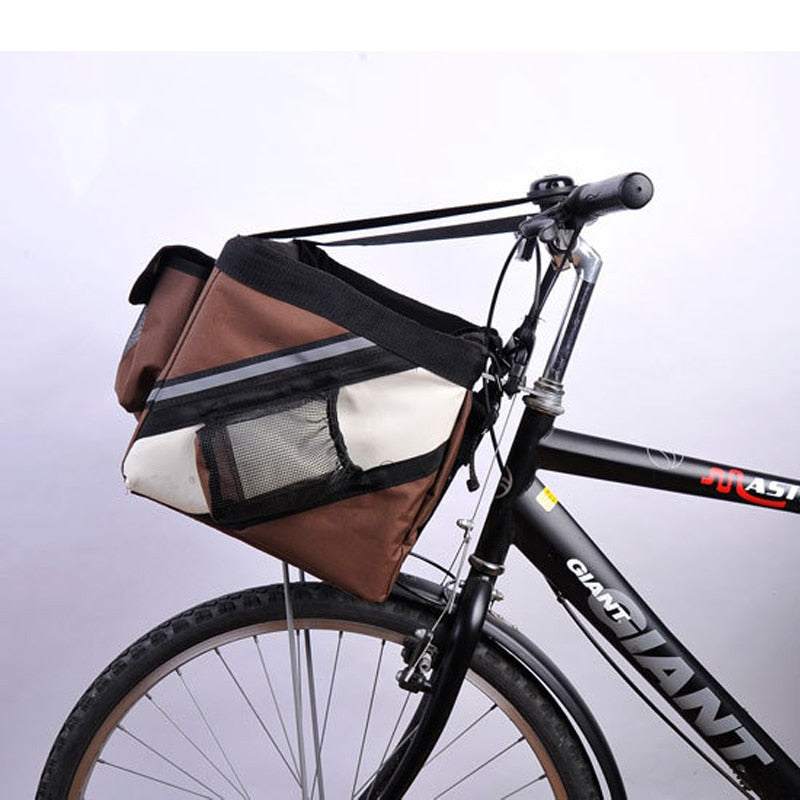 Portable Pet Bicycle Carrier Bag for Small Dogs & Cats