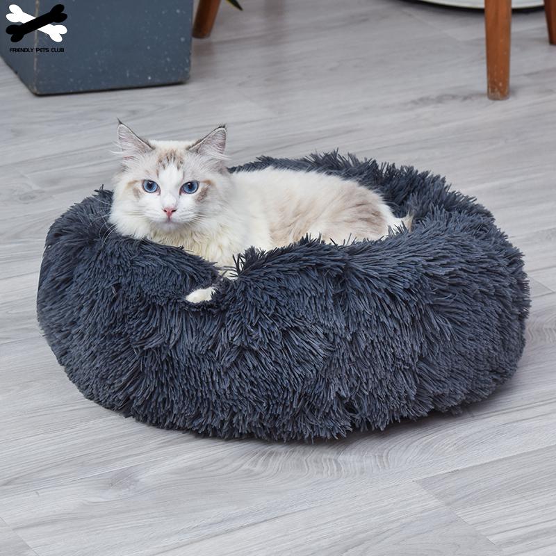 Ultra Soft Washable Round Pet Bed for Dogs & Cats