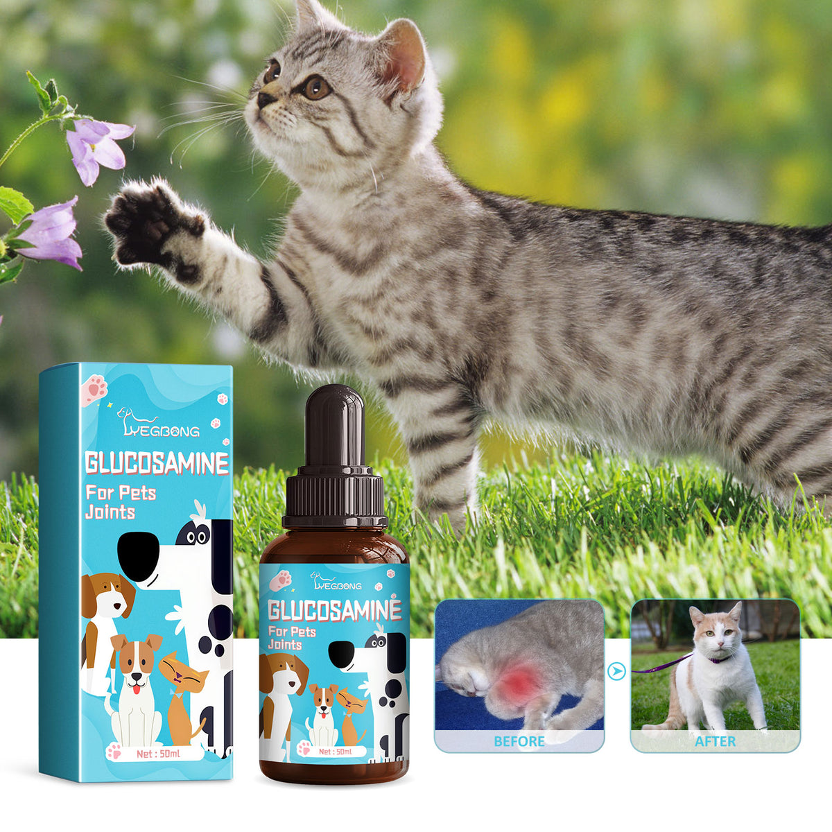 Glucosamine Joint Relief Drops for Dogs & Cats