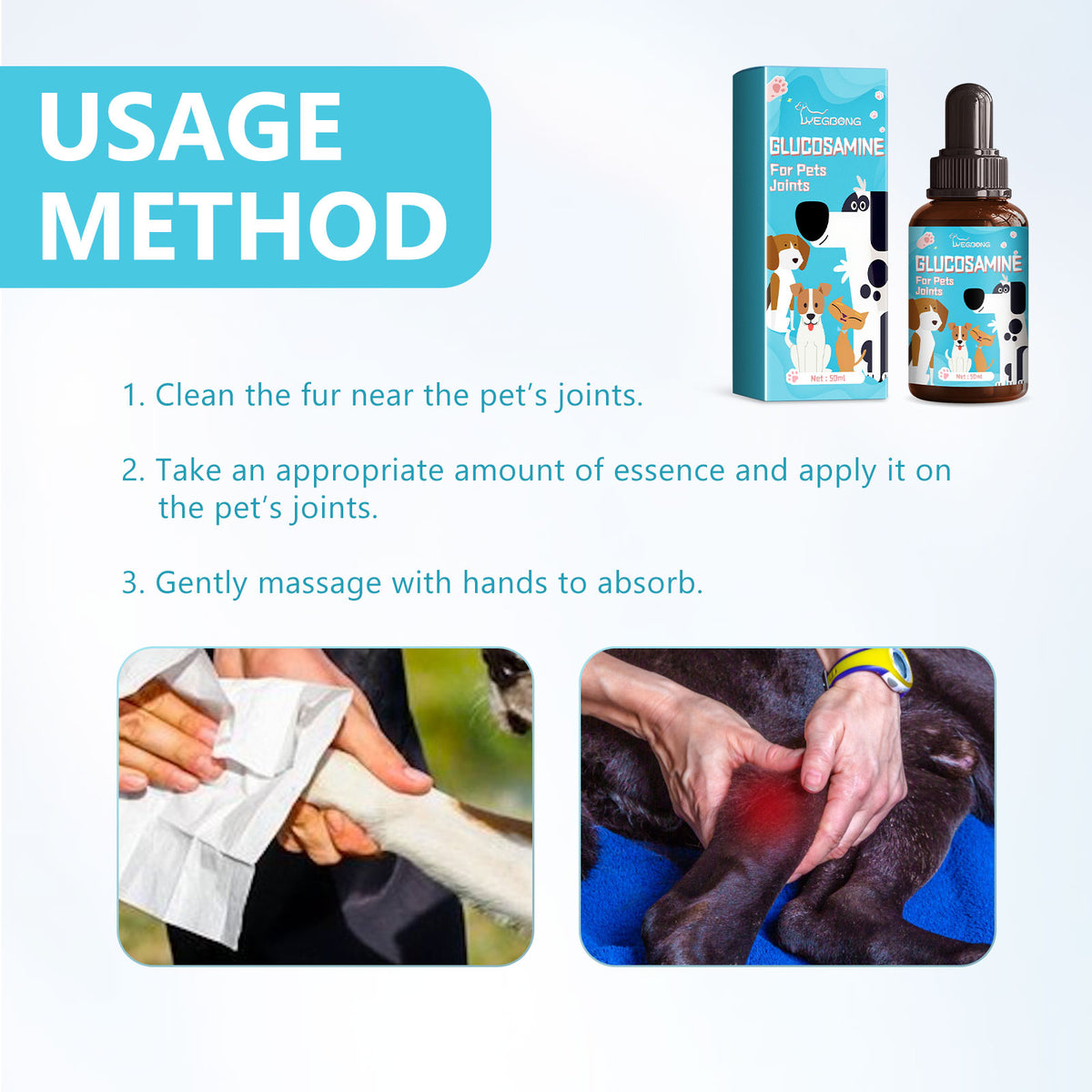 Glucosamine Joint Relief Drops for Dogs & Cats