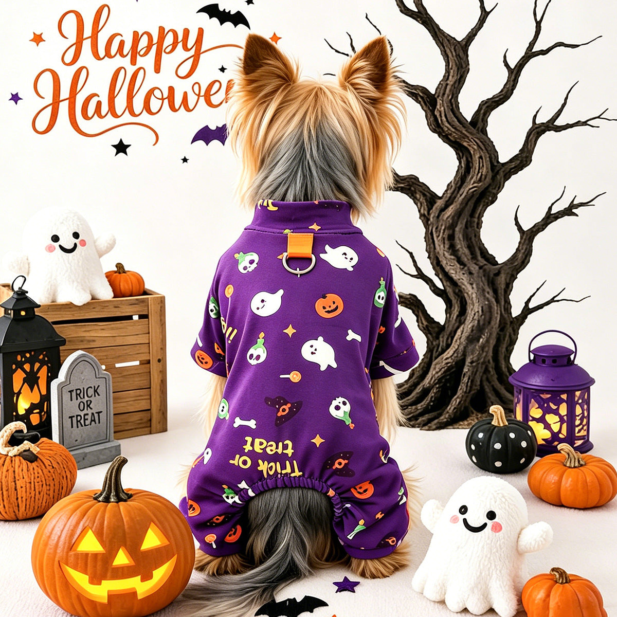 Halloween Cartoon Onesie Pajamas for Dogs & Cats